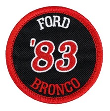 1983 Ford Bronco Embroidered Patch Black/Red Iron-On Sew-On Hat Backpack Jacket