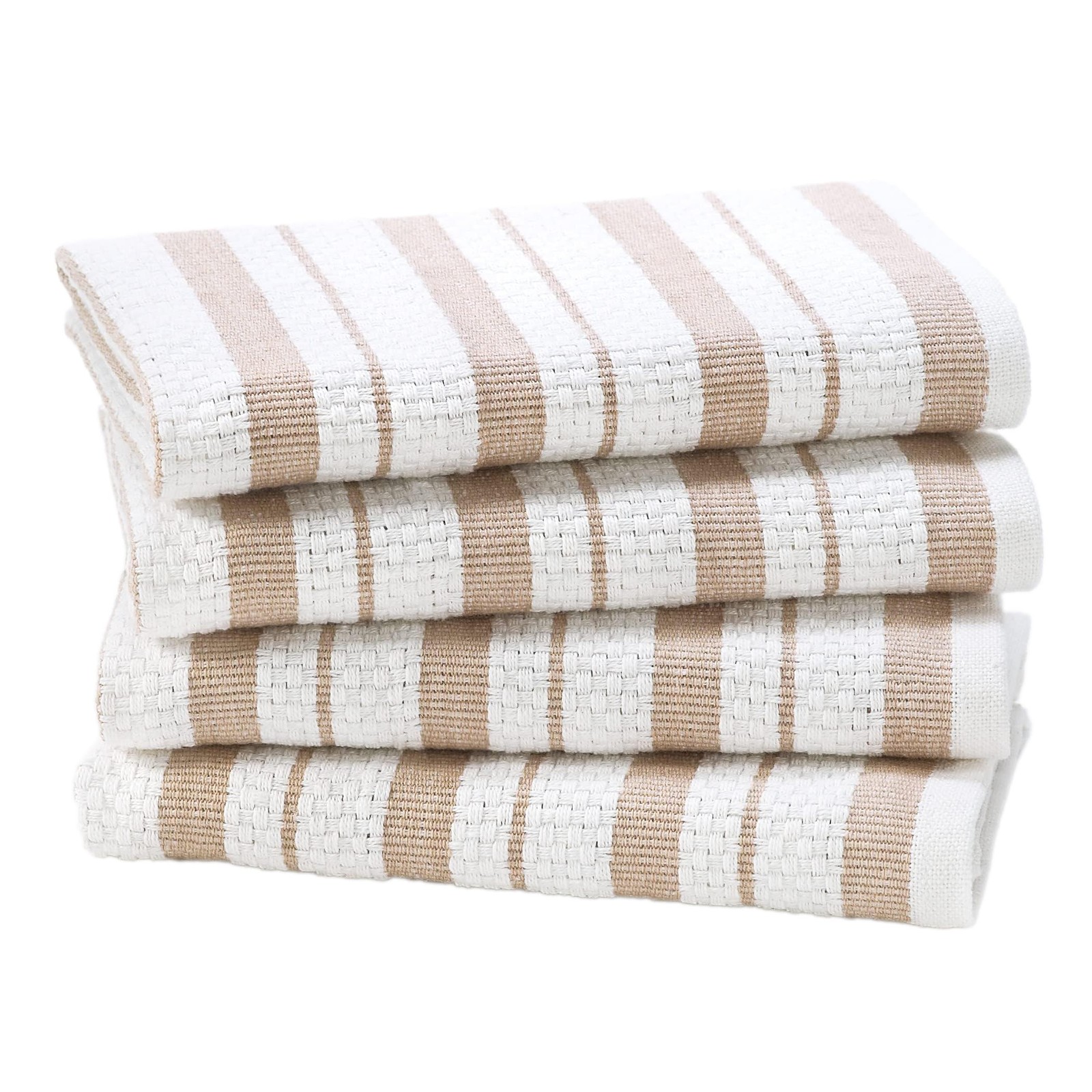 S 4 Pack 100 Cotton Basketweave Tea Dish Towels Absorben