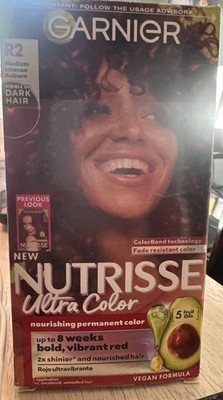 Garnier Nutrisse Ultra Color Nourishing Hair Color Crème R2 Medium Auburn 3 Pack