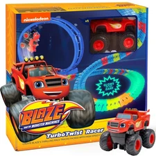 Blaze and the Monster Machines Flexible Glow Tracks & Loop Playset for Kids