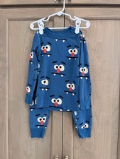 Hanna Andersson 100 US 4 Organic Cotton Snug Fit Long Sleeve Monster Pajama Set