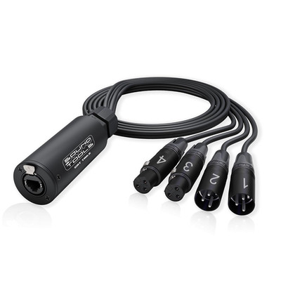 Soundtools CAT Tails MFX   4 Channel 2 Female + 2 Male XLR to Ethercon Breakout