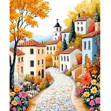 NEWENMO Beautiful Village Paint by Numbers Kits 30x40cm,
