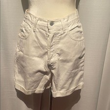 VINTAGE Guess 90 s Denim High Waisted Jean Shorts Solid White sz 30