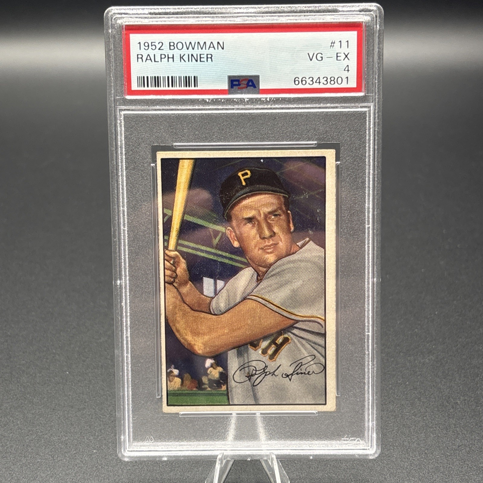 1952 Bowman PSA 4 Ralph Kiner #11 Pirates