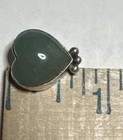 Sterling Silver Heart Jade Jadeite Post Earrings Navajo L. Ganado — photo 5