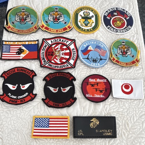 Mixed Lot Original USMC VMM-262 Patches Balikatan 2015/2016 Parris Island
