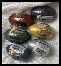 6 Metallic Silly Putty Lot Bundle - 1 each Red Gold Green Blue Purple Silver New