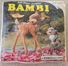 BAMBI 1967 ViewMaster THE WONDERFUL WORLD of DISNEY BAMBI 3-reel pack