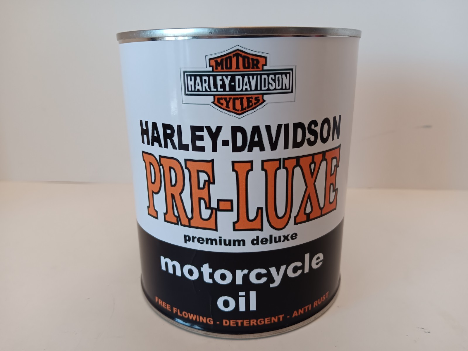 Harley Davidson Pre-Lux Motorcycle Oil Can 1 qt. ( Re-pop Collectable )
