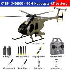 RC ERA C189 MD500 RC Helicopter 4CH 1/28 Optical Flow Positioning 2 Battery