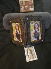 Western Moments Rustic Rusted Looking Double 3.5/5 Picture Frame (2 Frames In 1)