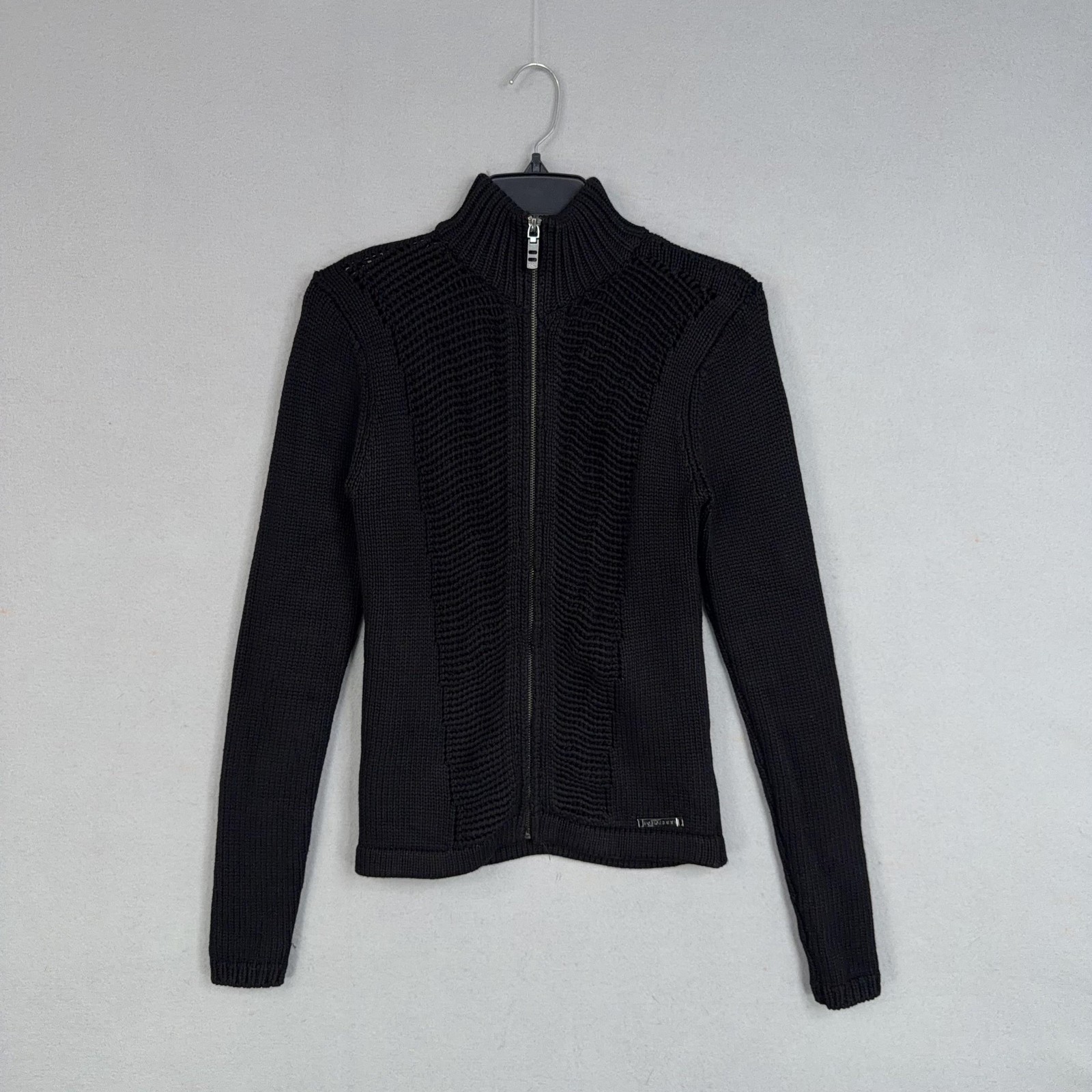 Parasuco Sweater Womens Small Black Cardigan Urban Minimal Streetwear Casual Y2K