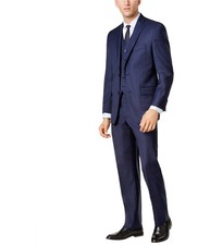 Michael Kors Mens Tonal Plaid Formal Tuxedo