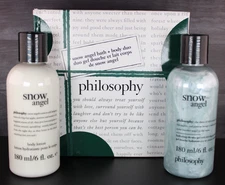Philosophy SNOW ANGEL Hydrating Shower Gel & Body Lotion Duo Bath Set NEW In Box