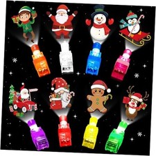 40PCS Christmas Party Favors for Kids,Christmas LED Light Up Finger Style1