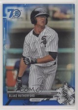 2017 Bowman Draft Chrome Blue Refractor 70th Anniversary Blake Rutherford j2c
