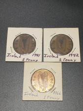 3 Nice Ireland Pennies 1941, 42, And 66