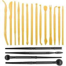 18-Piece DIY Plastic Pottery Tool Kit for Polymer Clay Modeling Air Dry Clay