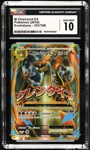 [CGC 10 GEM MINT] M Charizard EX 101/108 Full Art XY Evolutions Pokémon Card