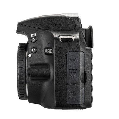 Nikon D D3200 24.2MP Digital SLR Camera - Black (Kit w/ AF-S DX ED