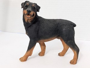 MacCallum AGHA Signed Realistic Rottweiler Standing Dog Figurine