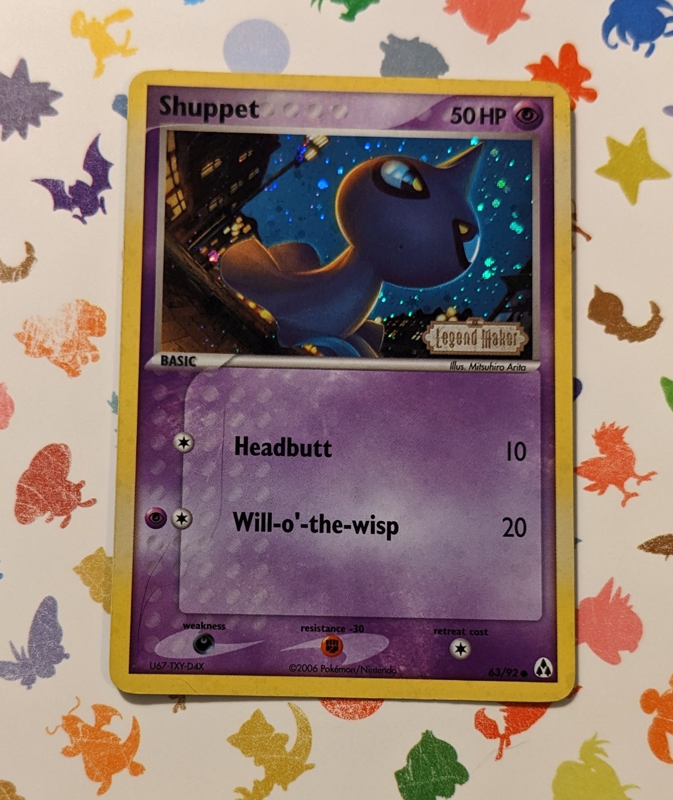 Pokemon TCG Shuppet 63/92 Reverse Holo Stamped Ex Legend Maker English 2006