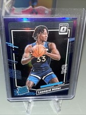 2023-24 Panini Donruss Optic - Rated RR Leonard Miller #234 Purple Prizm (RC)