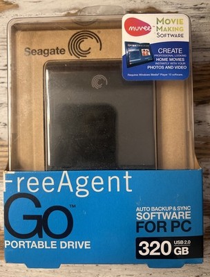 Seagate Free Agent Go 320GB Ultra Portable Hard Drive USB 2.0 Black With Box