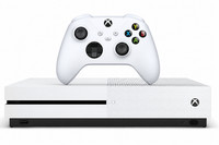 Microsoft Xbox One S 1TB with Black Controller – White