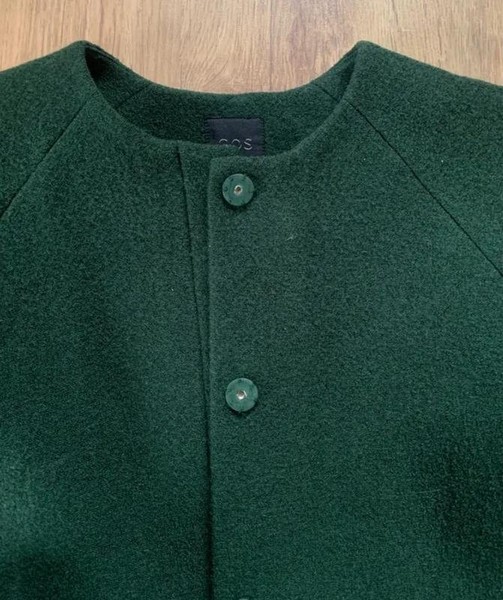 Women COS Coat Green Wool 36 / S / 44