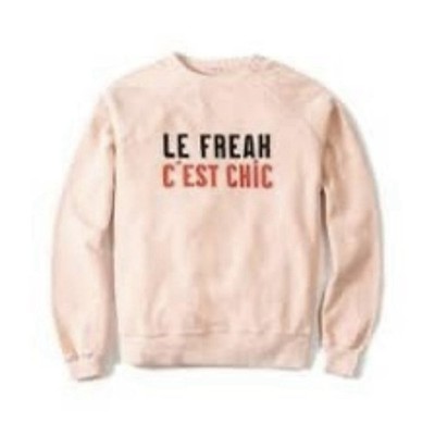 Clare V. Le Freak C'est Chic Sweatshirt Pink Size Small