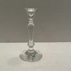 Tiffany & Co Vintage Signed Crystal Glass Candlestick Candle Holder 8 1/4”