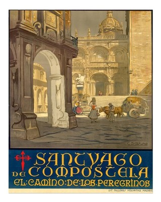 Vintage Santiago de Compostela Poster Wall Art Premium Quality