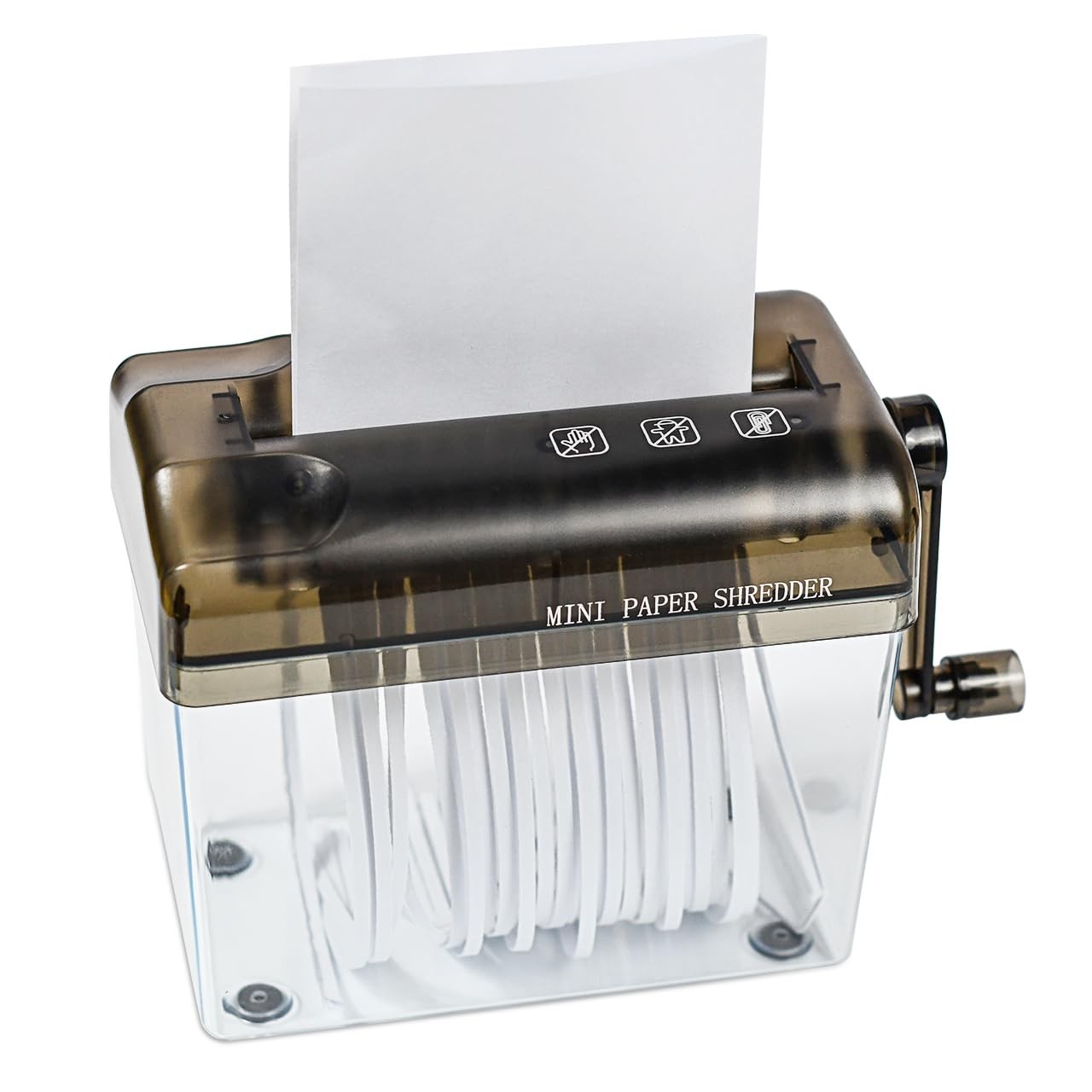 JIKIOU Mini Hand Shredder Portable Paper Shredder Manual Shr