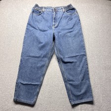 LL Bean Womens 16P Original Fit Relaxed Jeans Blue Denim Straight Leg Cotton