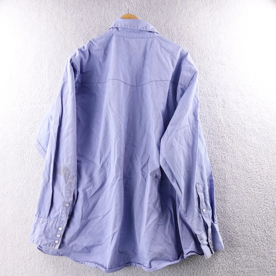 Camisa de Trabajo RASCO Para Hombres 3XL Manga Larga FR Periwinkle Azul Perla Frente a Presión Foto 3 de 4