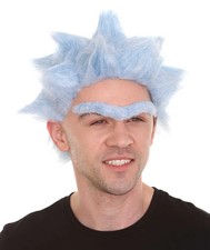 Scientist Wig with Unibrow Set | TV/Movie Costume Hair | Two Style Mad Scientist