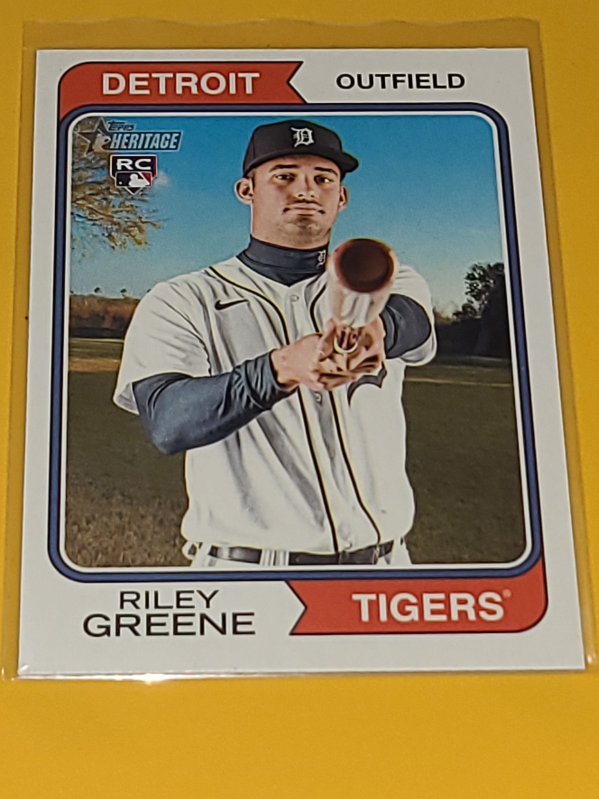 TIGERS RILEY GREENE 2023 TOPPS HERITAGE #48 RC