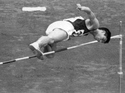 Kuniyoshi Sugioka of Japan competes Athletics Men's High Jump at T- Old Photo