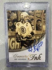 Ray Bourque 2015-16 SP Authentic Immortal Ink On card Auto II-RB #02/10 HOF