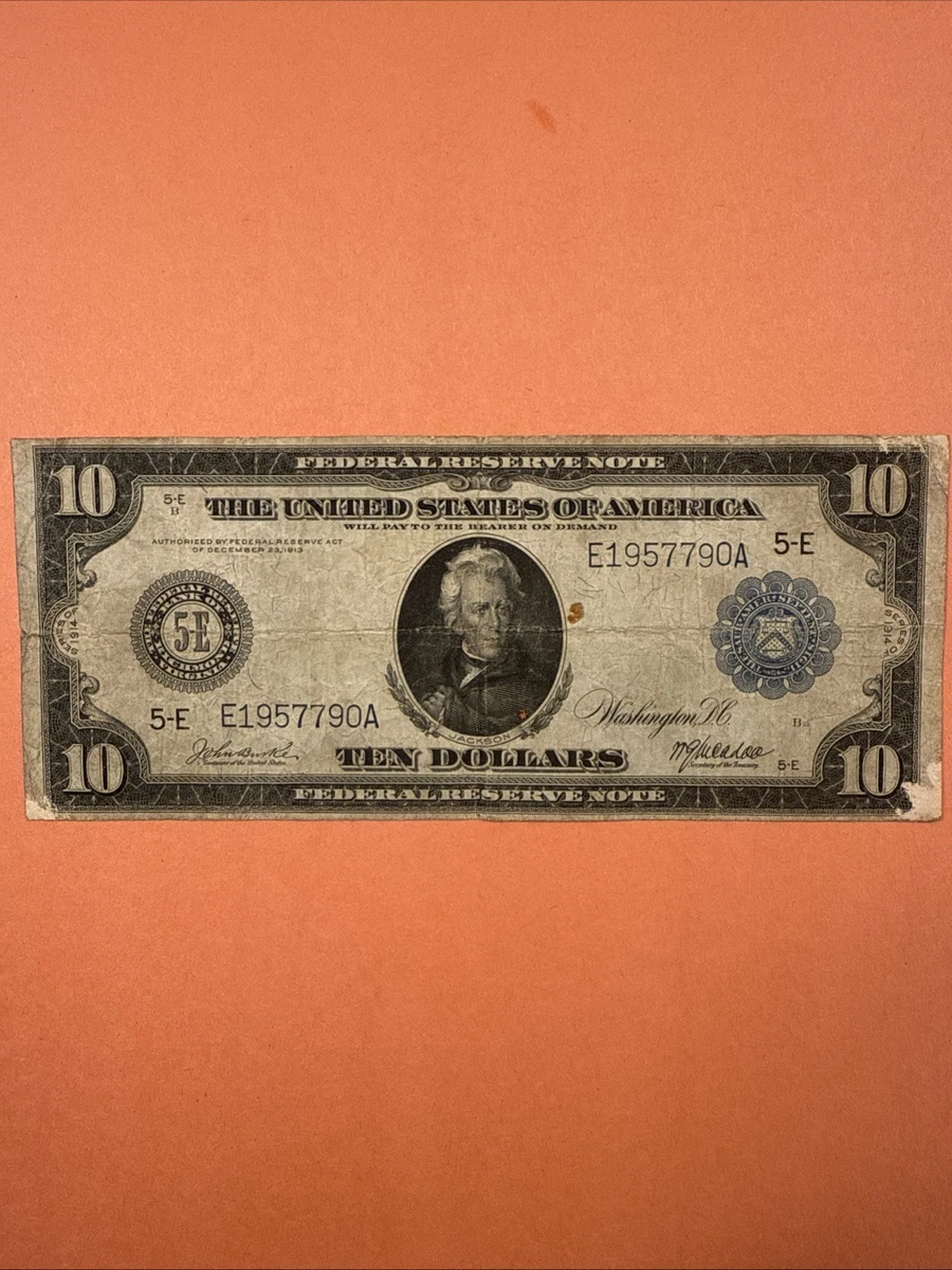 1914 $10 US Federal Reserve Large Notes for sale | eBay