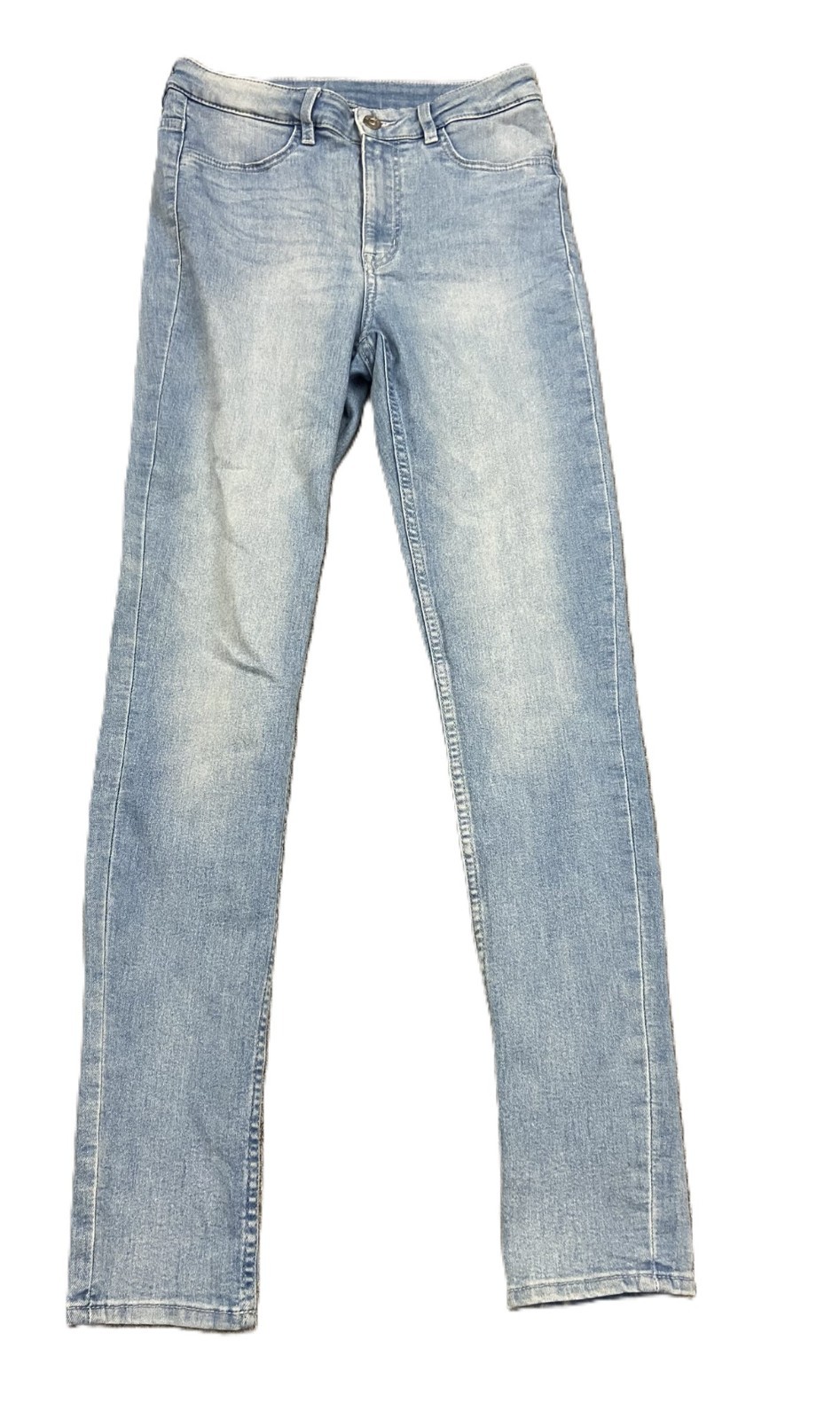 H&M divided women's jeans skinny size 10 zip up mid rise W28-30 in leg 28