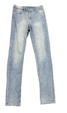 H&M divided women's jeans skinny size 10 zip up mid rise W28-30 in leg 28