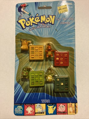 Pokemon Tic-Tac-Toe Games 4 Keychains 2000 Nitendo New Sealed