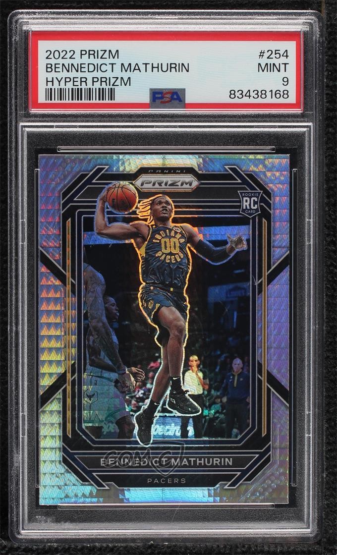 2022-23 Panini Prizm Hyper Prizm Bennedict Mathurin #254 PSA 9 MINT 14t3