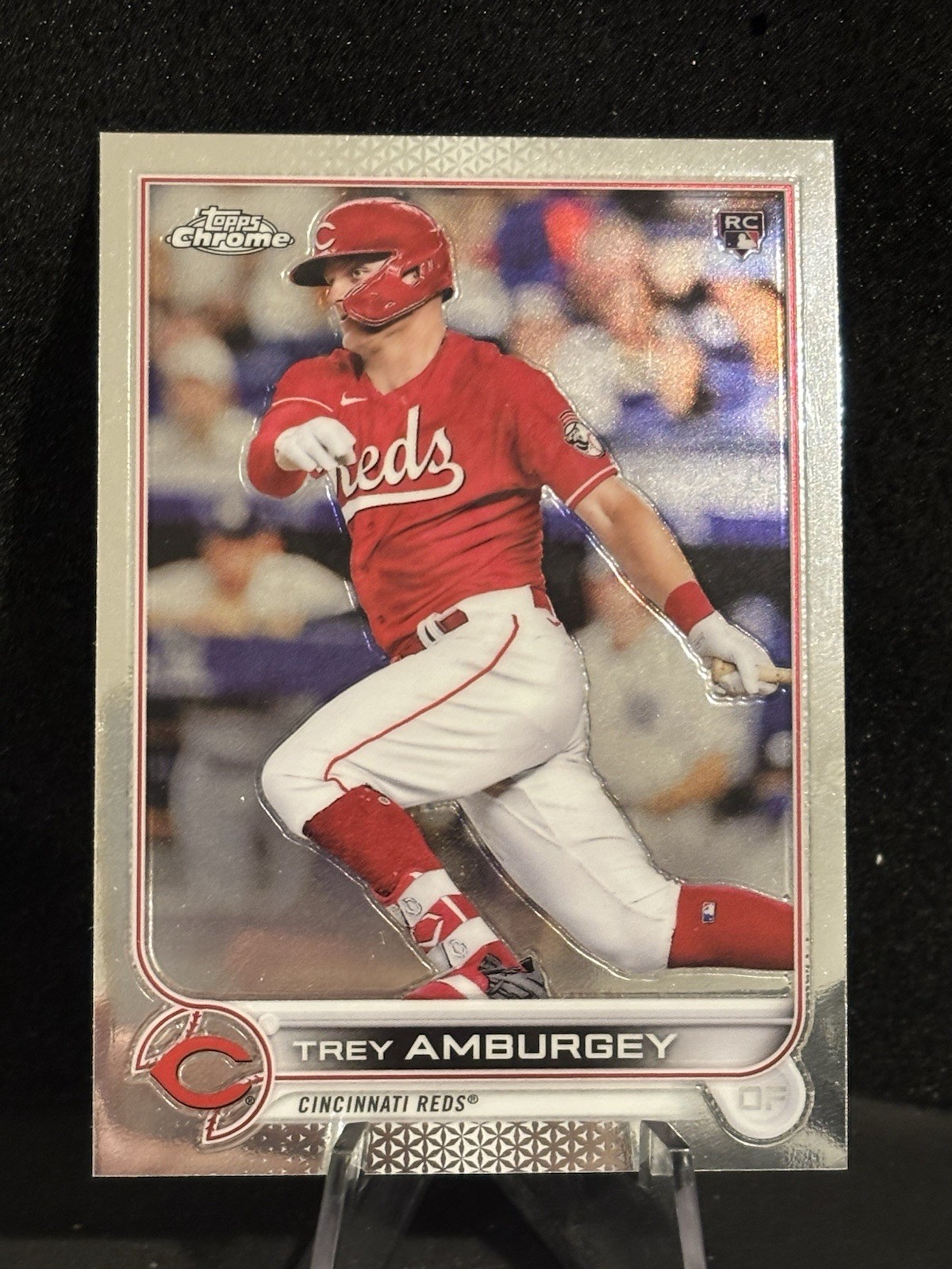 2022 Topps Chrome Baseball # 61 Trey Amburgey RC - Reds