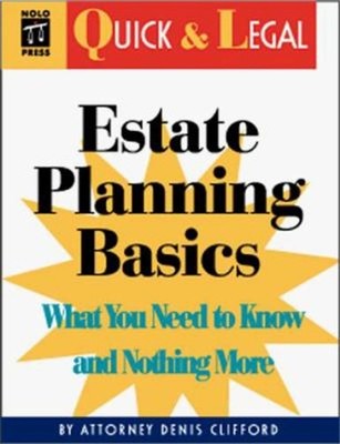 Estate Planning Basics Paperback Denis Clifford