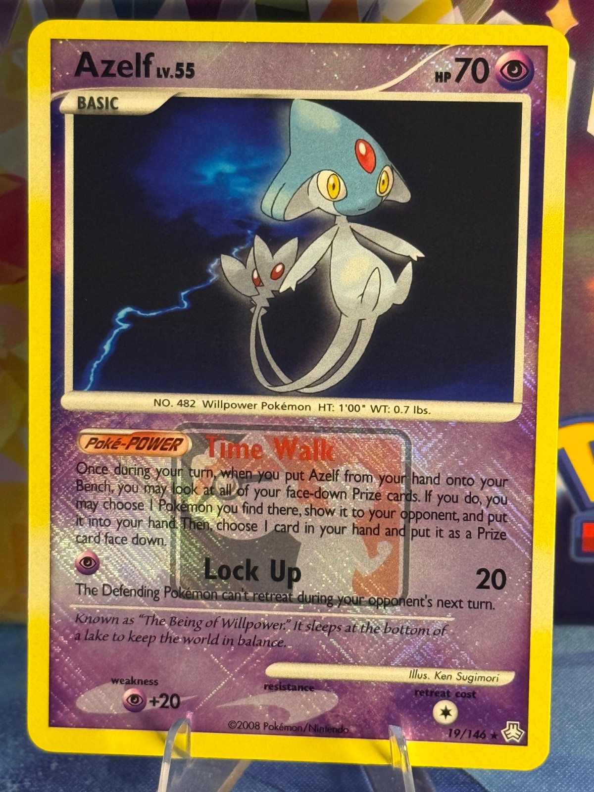Azelf 19/146 Crosshatch Holo League Promo NM-LP