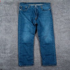Levis Jeans Mens 40x30 Blue 501 Original Fit Button Fly Medium Wash Denim